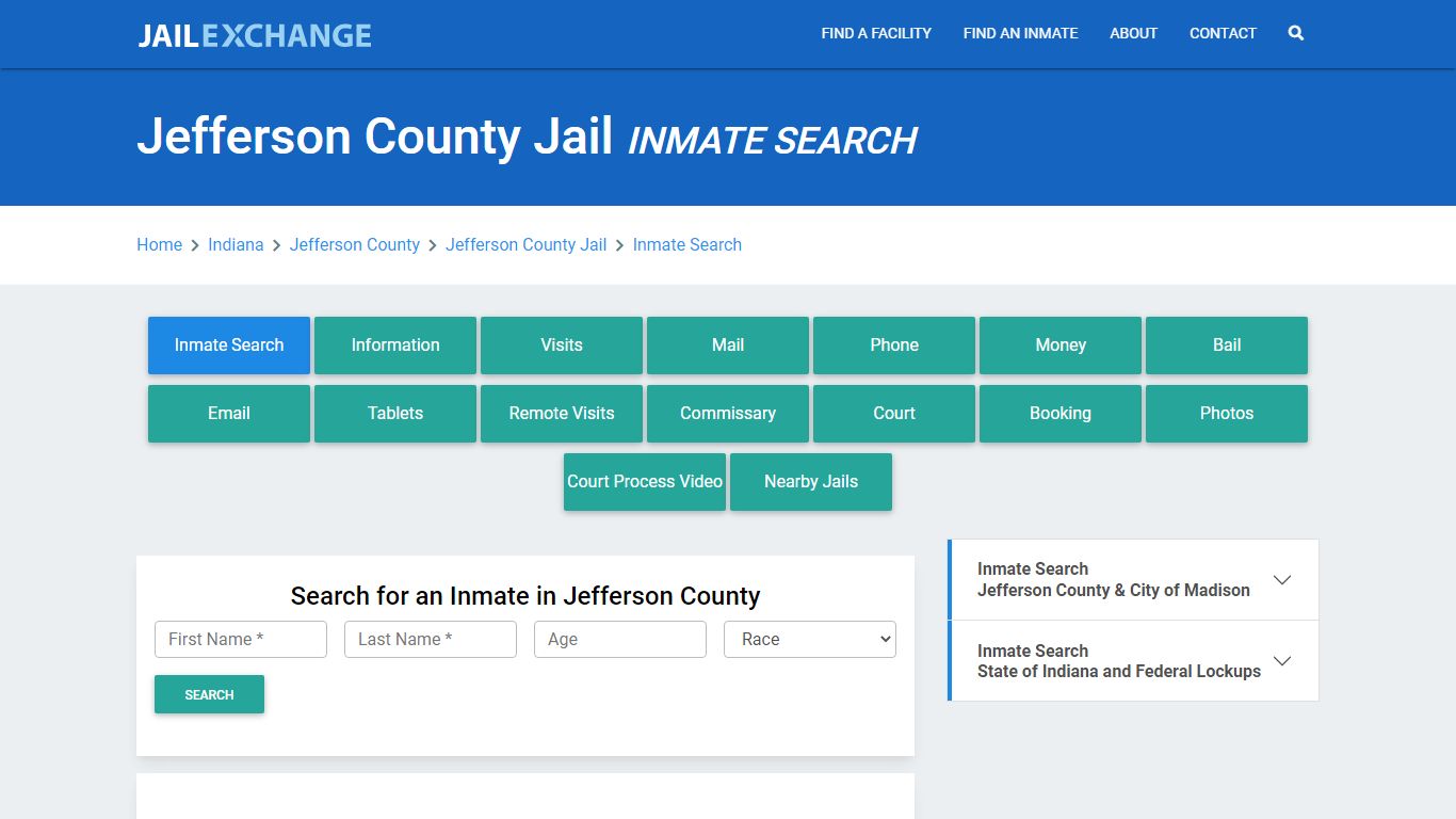 Jefferson County Jail, IN Inmate Search: Roster & Mugshots